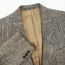 Mani Giorgio Armani Saks Fifth Avenue Tweed Blazer Brown Fits Size 38 38S