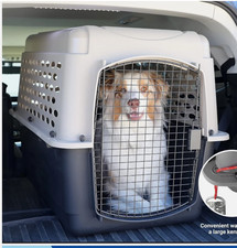 Luxury Large Dog Kennel 40" Pet Crate Lit Comfort Durable 40Lx27Wx30H
