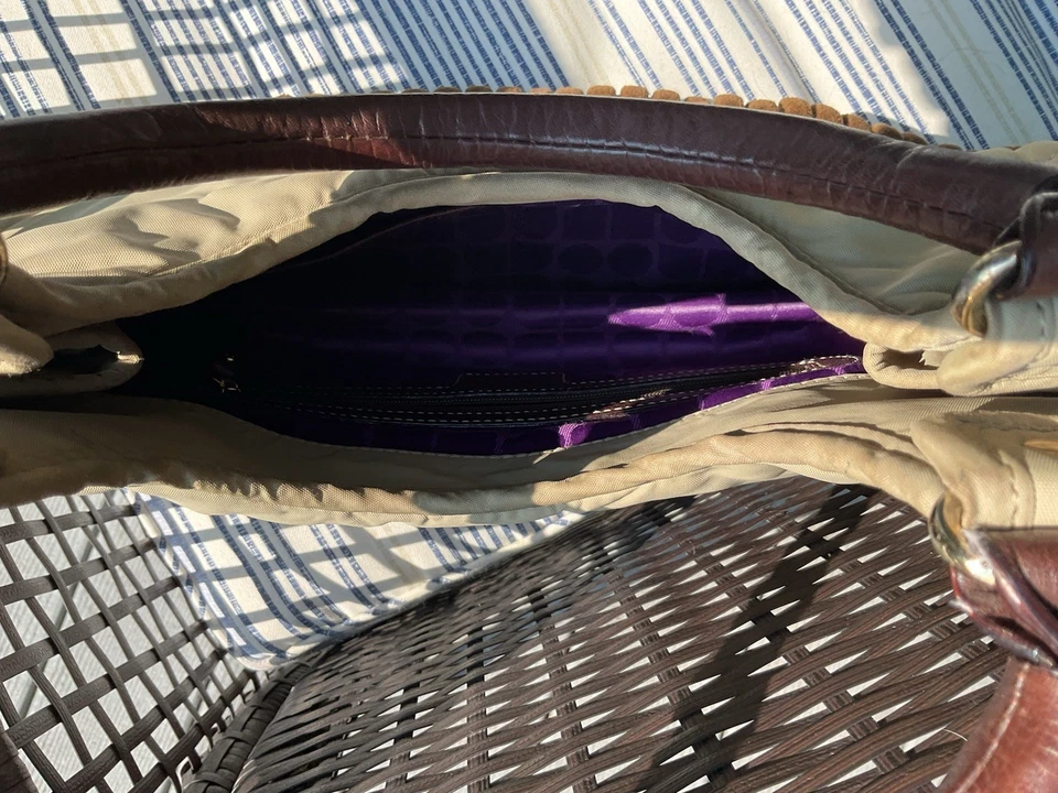Bolso acolchado Kate Spade vintage con fondo de pana tostado/marrón Foto 4 de 4