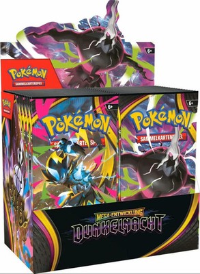 Pokemon Mega Evolutions Dark Night Display 36 Boosters German CIB Sealed NEW