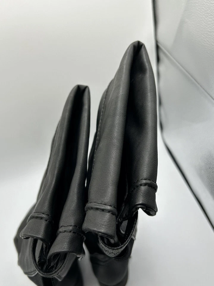 Bota de montar alta BareTraps Kyletta para mujer talla 8M negra imitación cuero cremallera lateral Foto 3 de 4