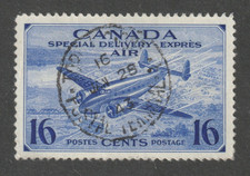 Canada, Scott # CE1, Used, VF-XF, 16¢ Air Mail Special Delivery, Toronto CDS