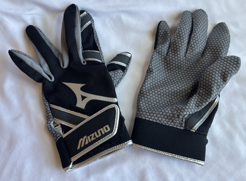 Mizuno GW1 Finch Softball Baseball Batting Gloves Black Womens Size M Worn Once