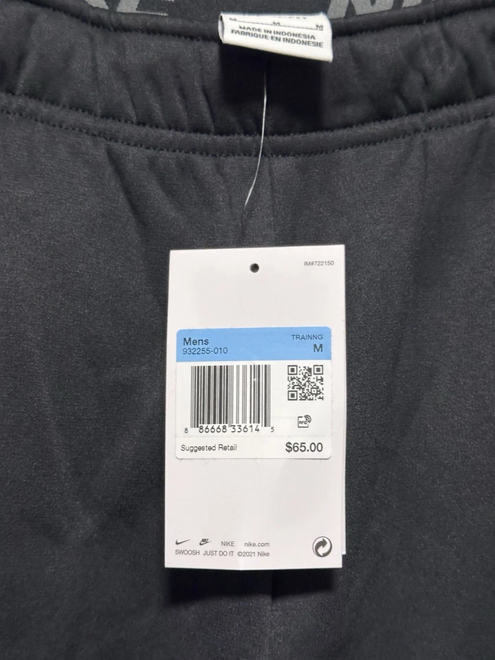 932255-010 Pantalones de Correr de Entrenamiento Cónicos Nike Para Hombre Talla M Foto 3 de 4