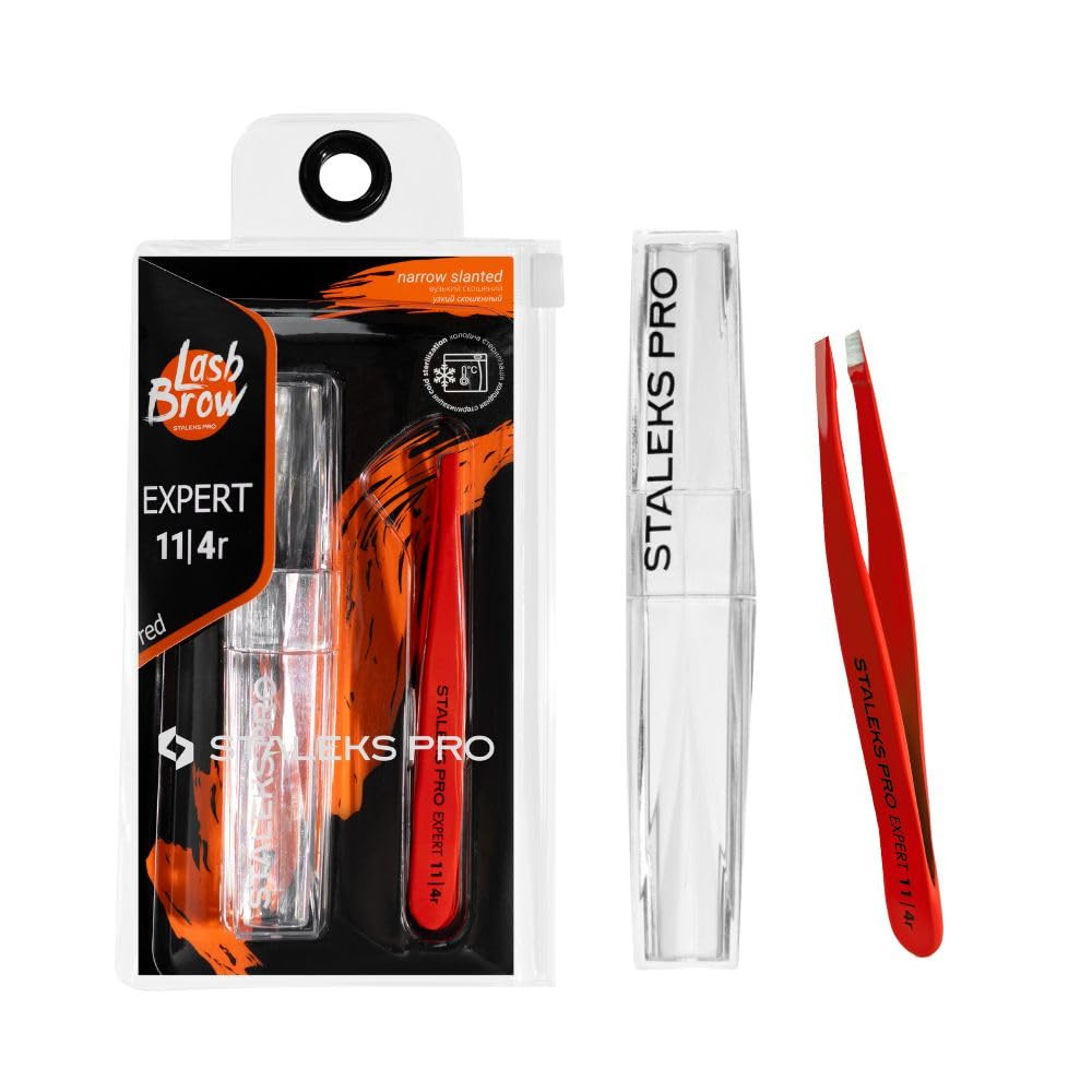 STALEKS PRO Pinze per sopracciglia sottili o sottili, in acciaio inox. (d2y)