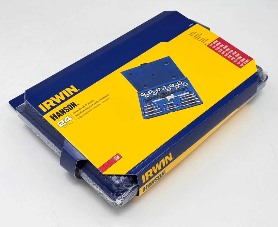 NEW IRWIN Hanson 1900204 24-Piece SAE Tap and Die Set ~ Free Shipping - Image 4 of 4