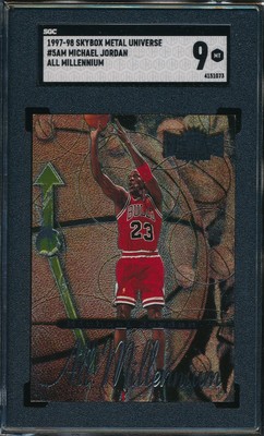 MICHAEL JORDAN 1997-98 FLEER METAL ALL MILLENNIUM SGC 9 MINT 