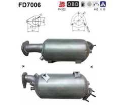 AS DPF Rußpartikelfilter Dieselpartikelfilter FD7006 Cordierit für AUDI A4 B7 A6