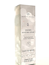 Glitzify Sparkle Silver GLitter Spray for hair and body, 3.38 fl oz. SEALED EXP