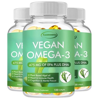 Vegan Omega-3 Algae Oil - EPA&DHA - Support Heart & Brain Health, Immune Support