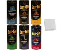 Sun-Glo Variety Shuffleboard Powder Wax 6 Pack - Speed 1-6  Talc Bag