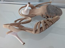 Nude Suede Movimiento Tango shoes, US 8-9, Heel 7 cm