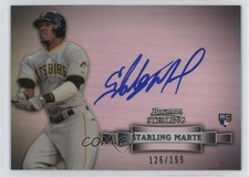2012 Bowman Sterling Rookie Refractor /199 Starling Marte Auto 12i0