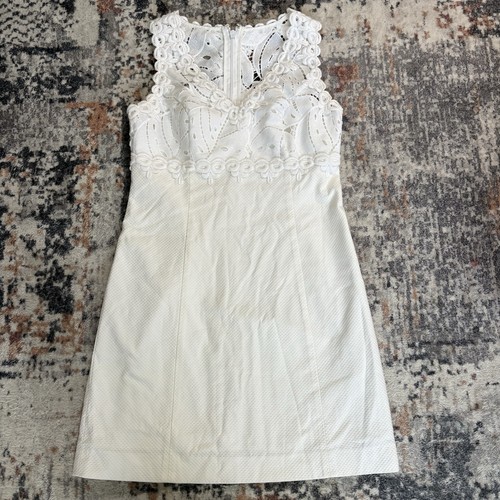 Lilly Pulitzer Women’s Sandi Stretch Shift Dress Lace White Sz: 4 NWT