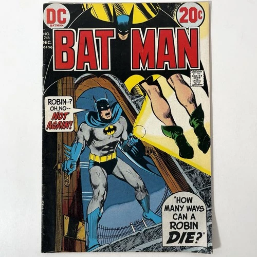 Batman #246 DC Comics 1972 Controversial Robin Issue Cover Vintage Bronze Age