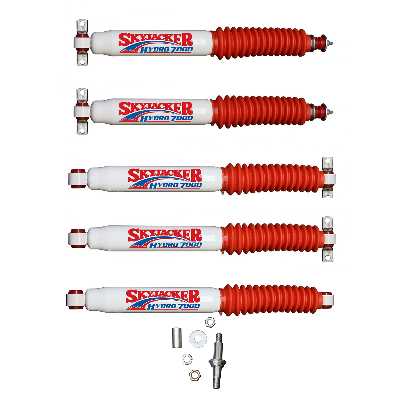 Skyjacker Front & Rear Hydro Shocks w/ Stabilizer Kit for Cherokee Wrangler TJ