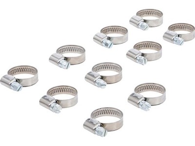 Schlauchschellen Satz rostfrei 16-25mm 10-teilig