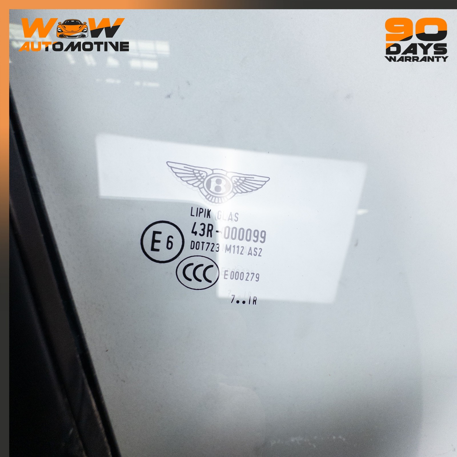 07-11 BENTLEY CONTINENTAL GTC FRONT RIGHT DOOR QUARTER VENT WINDOW GLASS OEM