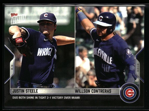2022 Topps Now 658 Justin Steele / Willson Contreras