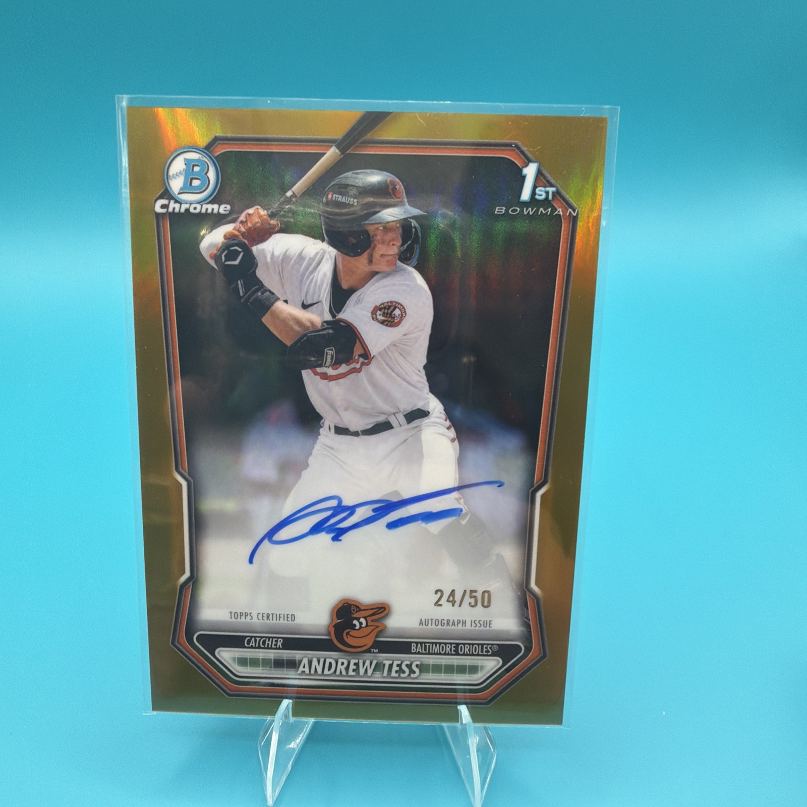 2026 Bowman #CPA-AT Andrew Tess Chrome Prospect Autographs True Gold #/50