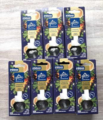 Glade Limited Edition Plugins Embers & Sandlewood Scented Oil  0.67 Oz Lot of 7