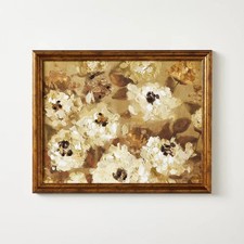 16"x20" Oil Painted/All Over Floral/Framed Wall Art - Threshold Designed