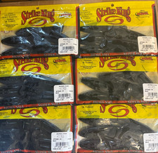 6 NEW Packs STRIKE KING Discontinued 4" SUPER TOAD Topwater BUZZ TOAD FROGS Blck