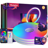 LED Streifen 10M 24V RGB Neon App-Steuerung Musik Sync IP65 Beleuchtung 10 StüCk