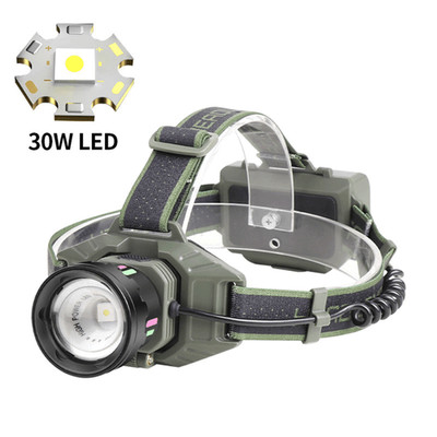 LED Stirnlampe 300000LM IPX4 wasserdicht auch bei Regen oder Schnee zuverlaessig