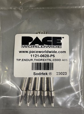 Pace 1121-0628-P5 Desoldering Tip, 0.30'' ID x 0.090'', Endura ThermoDrive, PK/5