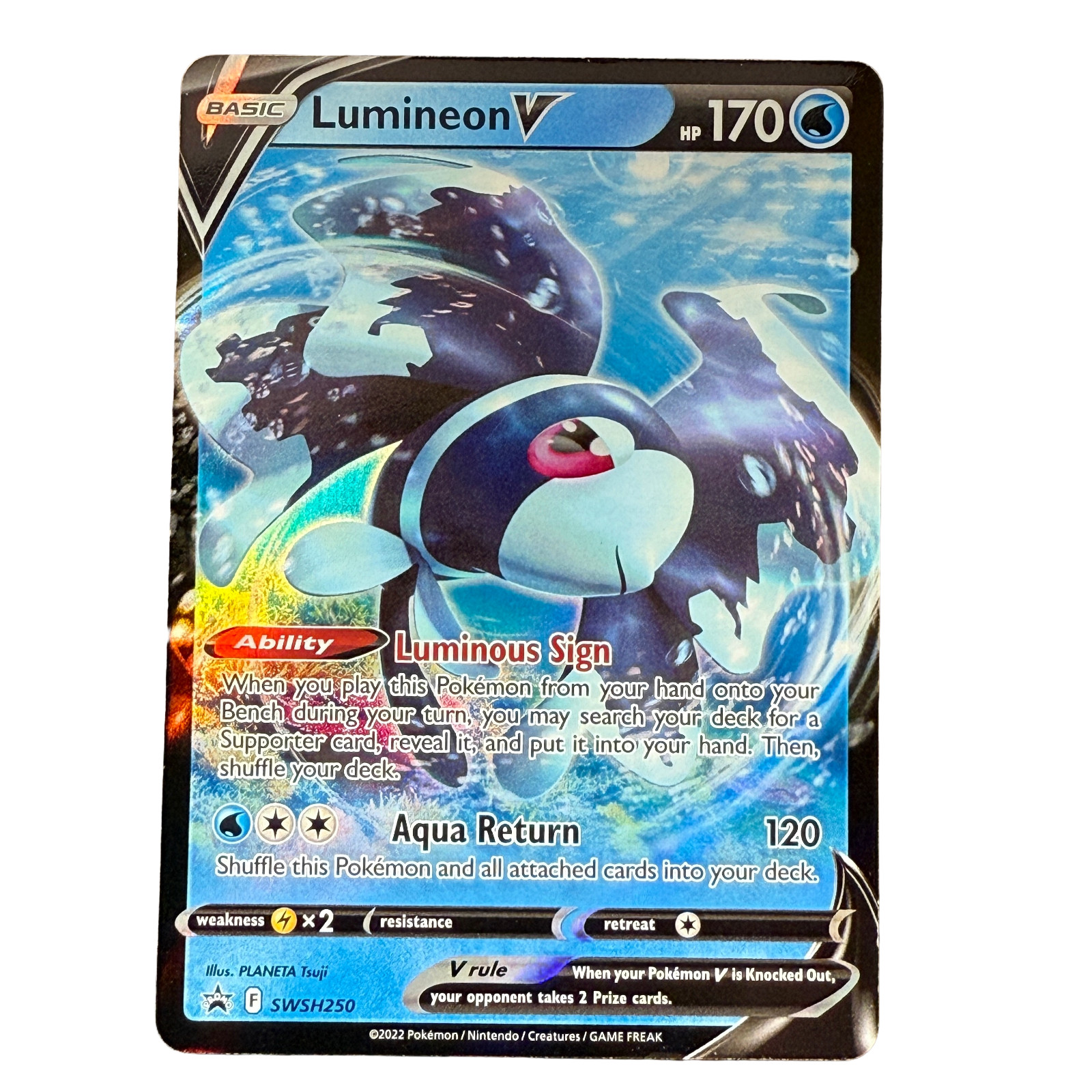 Pokemon TCG Lumineon V SWSH250 Promo Card