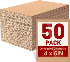 50 Pack 4x6 Corrugated Cardboard Sheets Shipping Inserts Craft Packing Boards