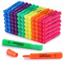 WOSWEL Highlighters Bulk, 72 Pack Tank Style 1 Count Pack of 72 , Multicolor