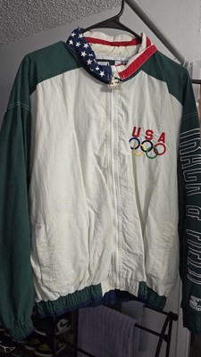 Vintage Starter US Olympic Team Track & Field Windbreaker Jacket Size Medium 