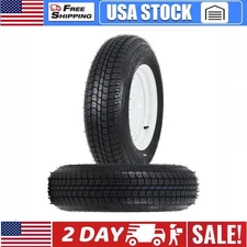 ST205/75D15 Trailer Tire and Wheel 15" Rims for Utility/Boat/Camper Trailers