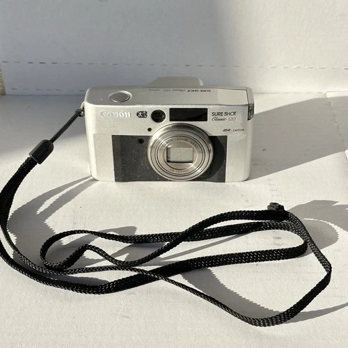 Canon Sure Shot 120 Classic 35mm Point & Shoot VTG Film Camera Tested & Working*