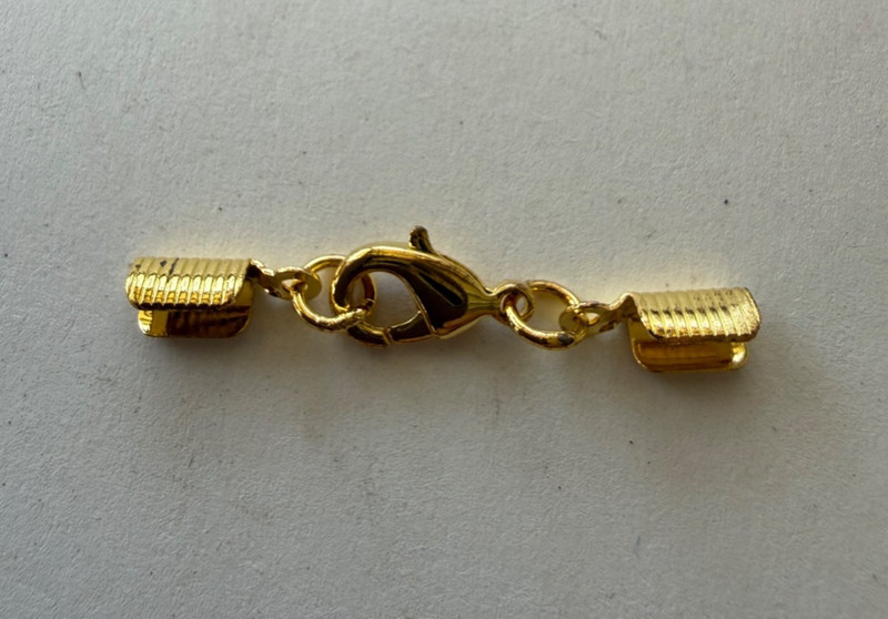 400 pieces ~ Gold Plate Brass Fold Over/Ribbon Lobster Clasp  Clasps BC1