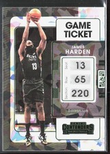 2021-22 Panini Contenders James Harden Game Ticket Green Ice #64