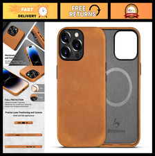 iPhone 12 & 12 Pro Leather Case - MagSafe, Vintage Crazy Horse, Slim Fit, Tan Br