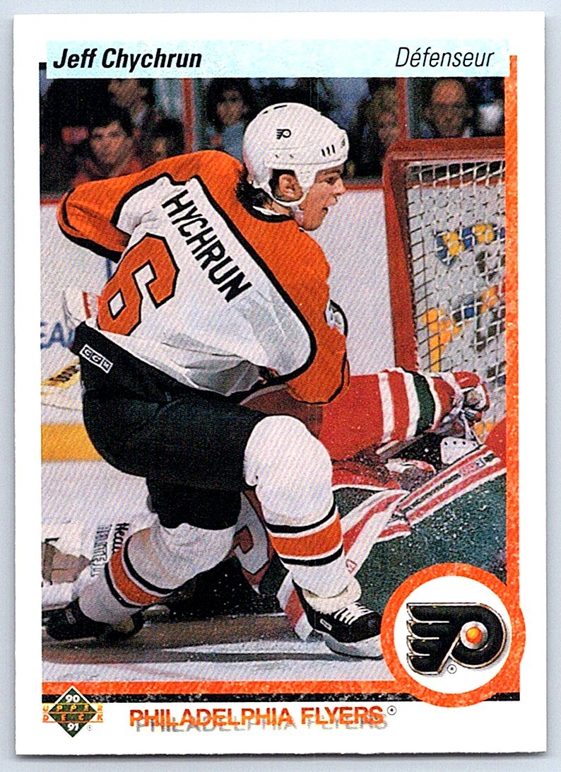 1990-91 Upper Deck French Jeff Chychrun Rookie Philadelphia Flyers #446