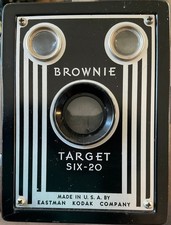 Vintage Kodak Brownie Target Six-20 Box Camera 1940s Art Deco Display