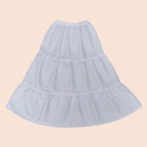 JiyaCloset Sara Kids Skirt - Cute Plain Ruffle Korean Style Long Skirt for Kids - Picture 10 of 15