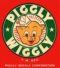 Piggly Wiggly Grocery Vintage High Quality Metal Magnet 3.5 x 4 inches 9429