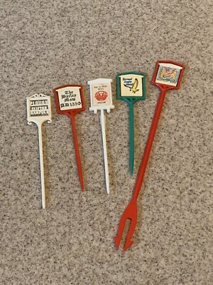 Vintage Swizzle Sticks UK England Clifton Hampden Oxford Preston Spread Eagle