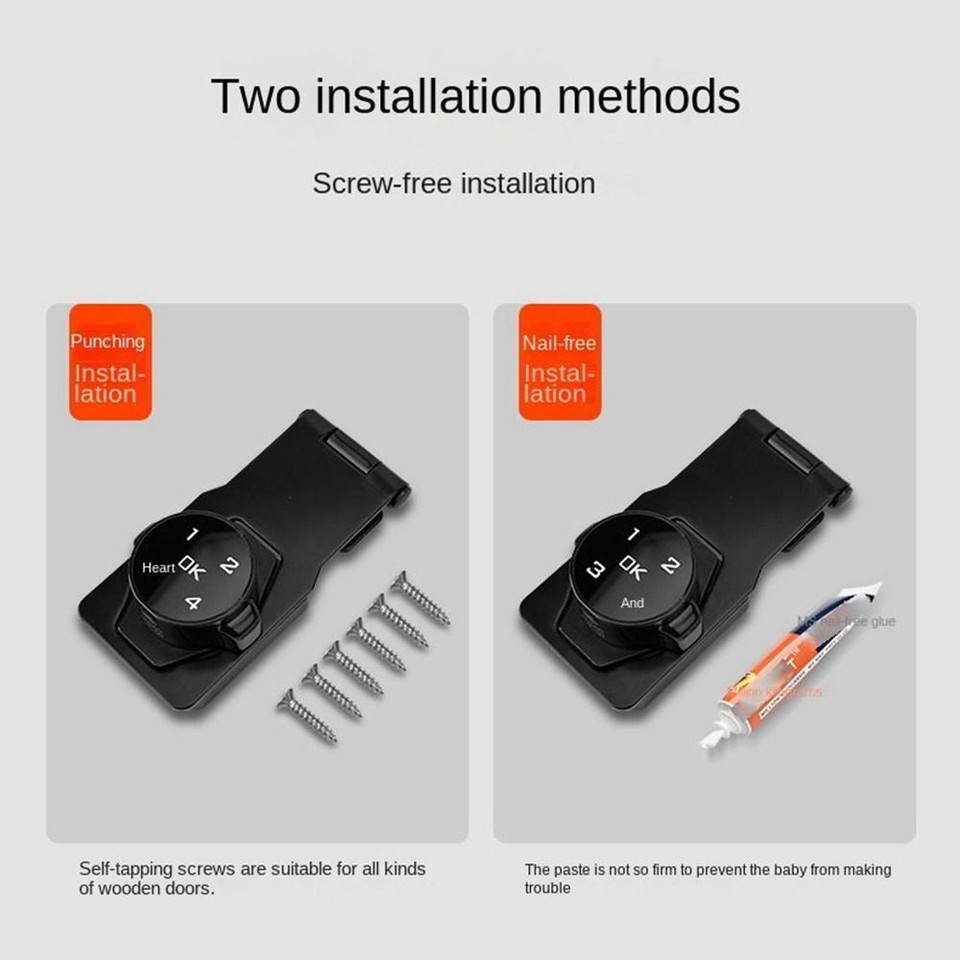 Zinc Alloy Password Locks Digital Coded Touch Keypad Lock
