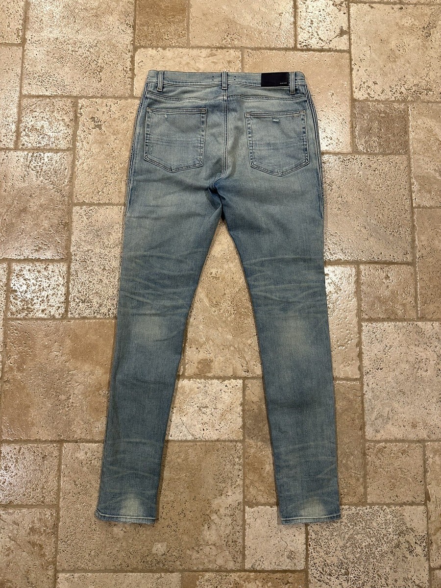 Amiri Half Track Zip Dust Indigo Denim Jeans | eBay Amiri Half Track Zip Dust Indigo Denim Jeans | eBay
