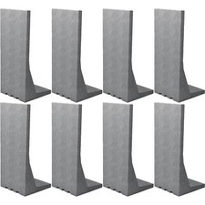 hanit L-Stein Recycling Kunststoff LxBxH: 49x49x80cm grau 8 Stück