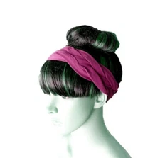 Dark Magenta Braided Headband. Hairband. Cotton Spandex Head Wrap. Hair Wrap.