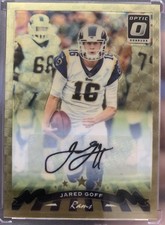 2018 Donruss Optic Jared Goff Gold Vinyl 1/1 Rams Auto Autograph