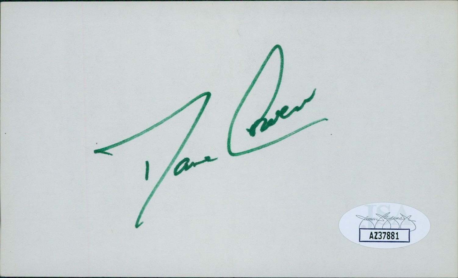 Dave Cowens Autographed Signed Boston Celtics 3x5 Index Card JSA Authenticated 